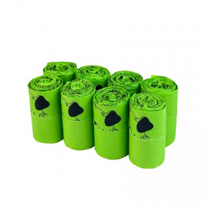 Retail box packed tie handle dog poop bags