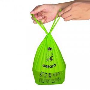 Retail box packed tie handle dog poop bags