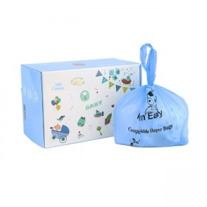 Retail box packed tie handle nappy sacks