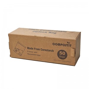 Dispenser box packed ziplock bags