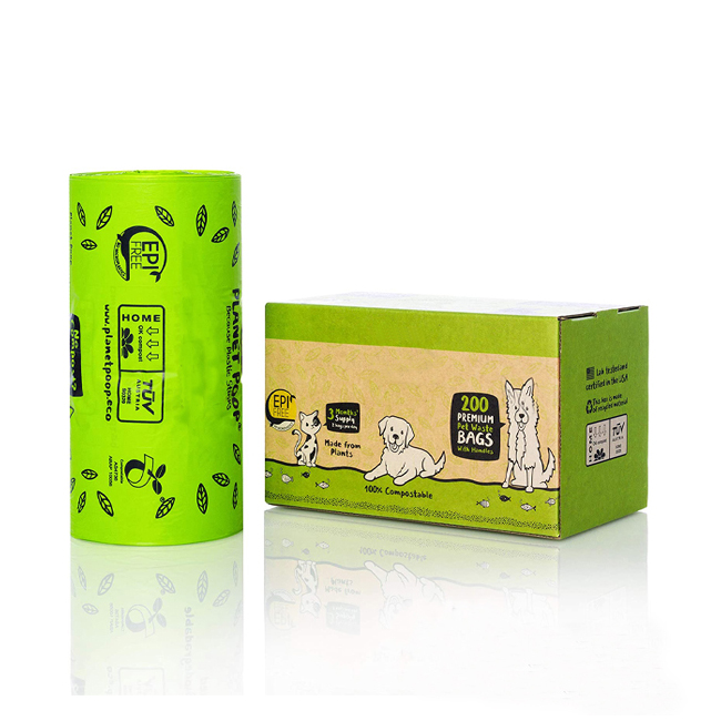 Dispenser box rolled packed tie handle dog poop bags