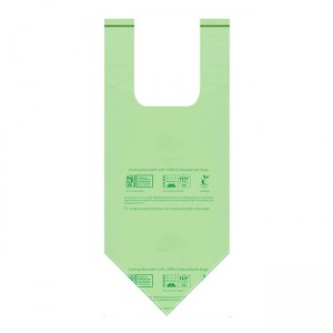 Sacchetti per la spazzatura con maniglia per cravatta confezionati in scatola dispenser