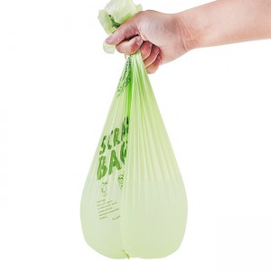 Outer bag packed flat top garbage bags
