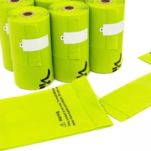 Retail box packed tie handle dog poop bags