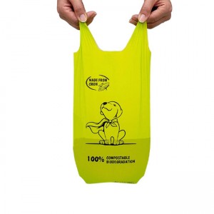 Retail box packed tie handle dog poop bags
