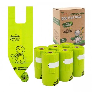 Retail box packed tie handle dog poop bags