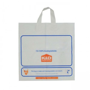 Soft loop handle shopping bags